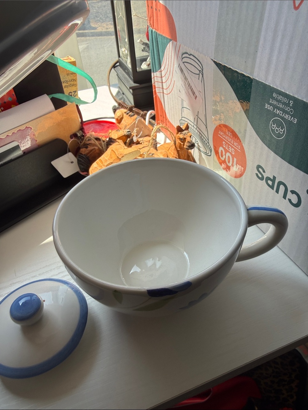 Verona Blue Floral Ceramic Tea for One Set - Picture 7 of 8